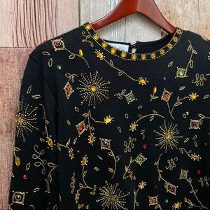 Vintage Destinee Beaded Top M